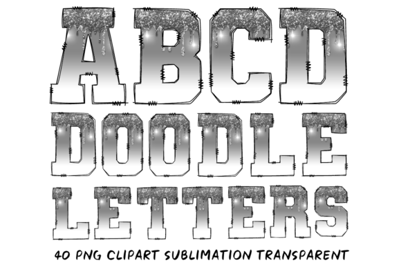 Christmas Dripping Glitter Alphabet 4 Graphics Review