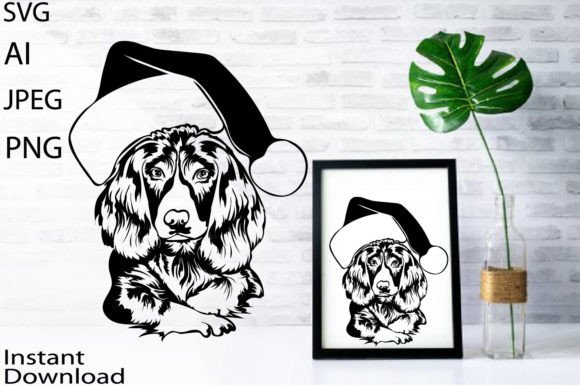 Christmas English Springer Spaniel SVG Graphics & Illustrations