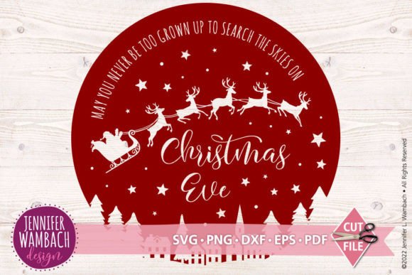 Christmas Eve Santa Sleigh Graphics & Illustrations