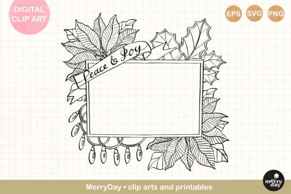 Christmas Frame Line Art: Editorial Graphics Review