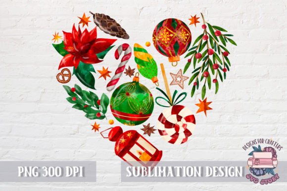 Christmas Heart PNG Graphics and Illustrations Review