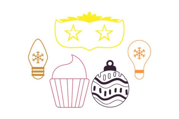 Christmas Ornament Party Graphics and Illustrations