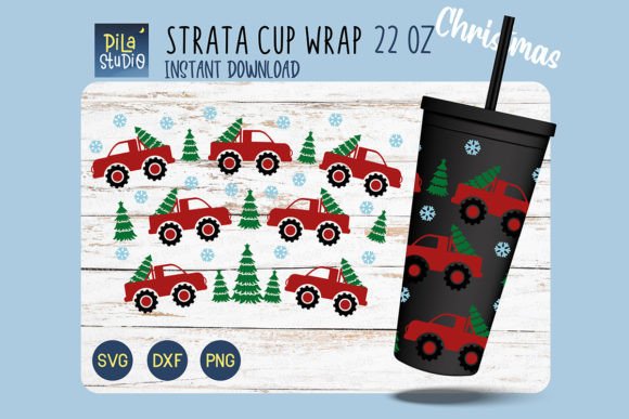 Christmas Truck Tree Strata Svg PNG Graphics Review