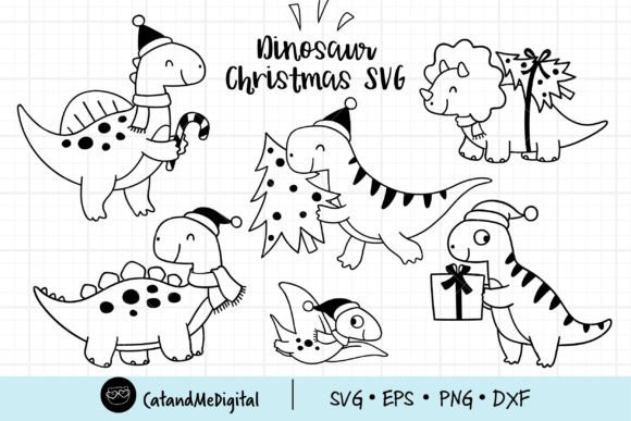 Dinosaur Christmas SVG: Graphics & Illustrations Review