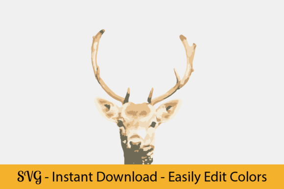 Reindeer Head Graphics: Festive Illustrations for Branding
