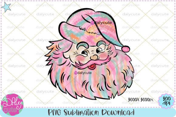 Santa Pink Christmas Ho Ho Ho Retro PNG Graphics Review